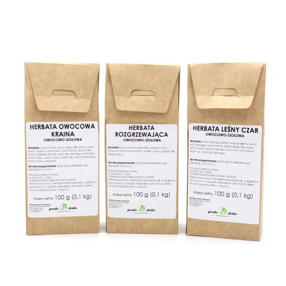 Zestaw herbat 3 x 100g
